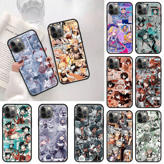 Printed Silicone iPhone Case Set-1 Genshin Impact (Variants Available) - House Of Fandom