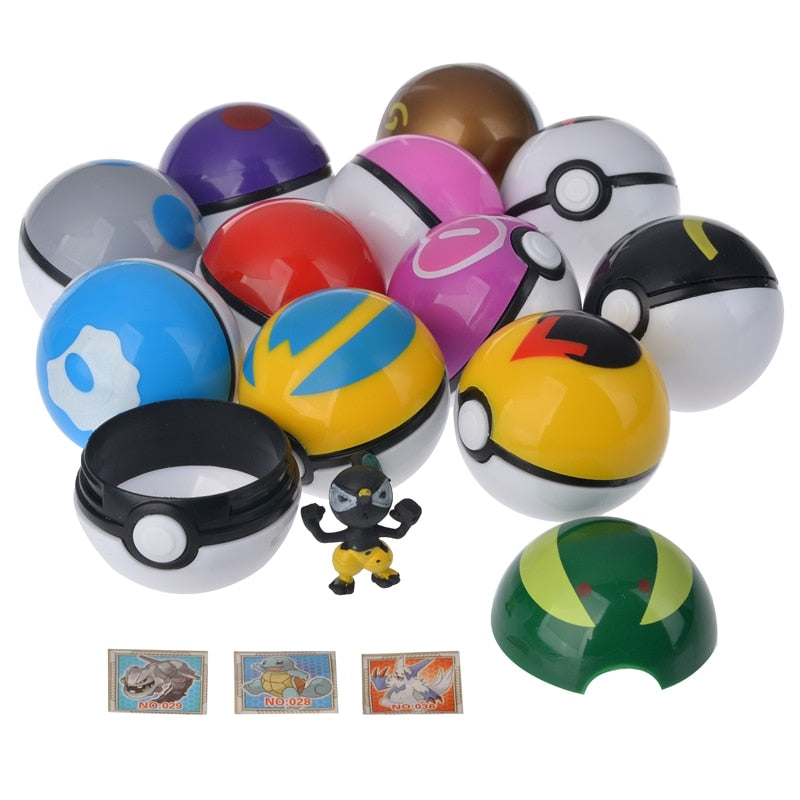 Pokeball with Pokemon Figurine 12 Pcs/Set Pokemon - House Of Fandom