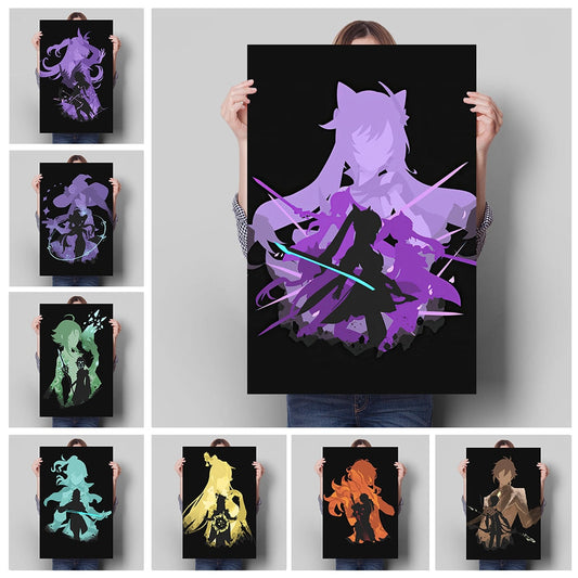 Canvas Paintings Genshin Impact Set-1 (Variants/Sizes Available) - House Of Fandom