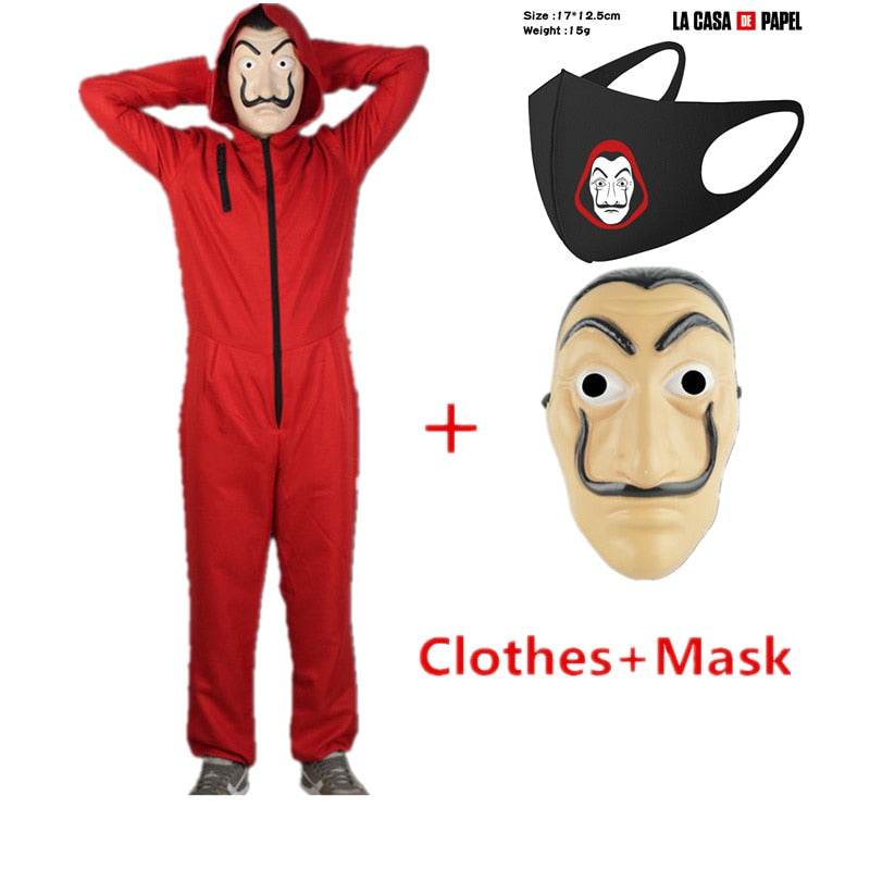 Money Heist Salvador Dali Costume Cosplay with Mask