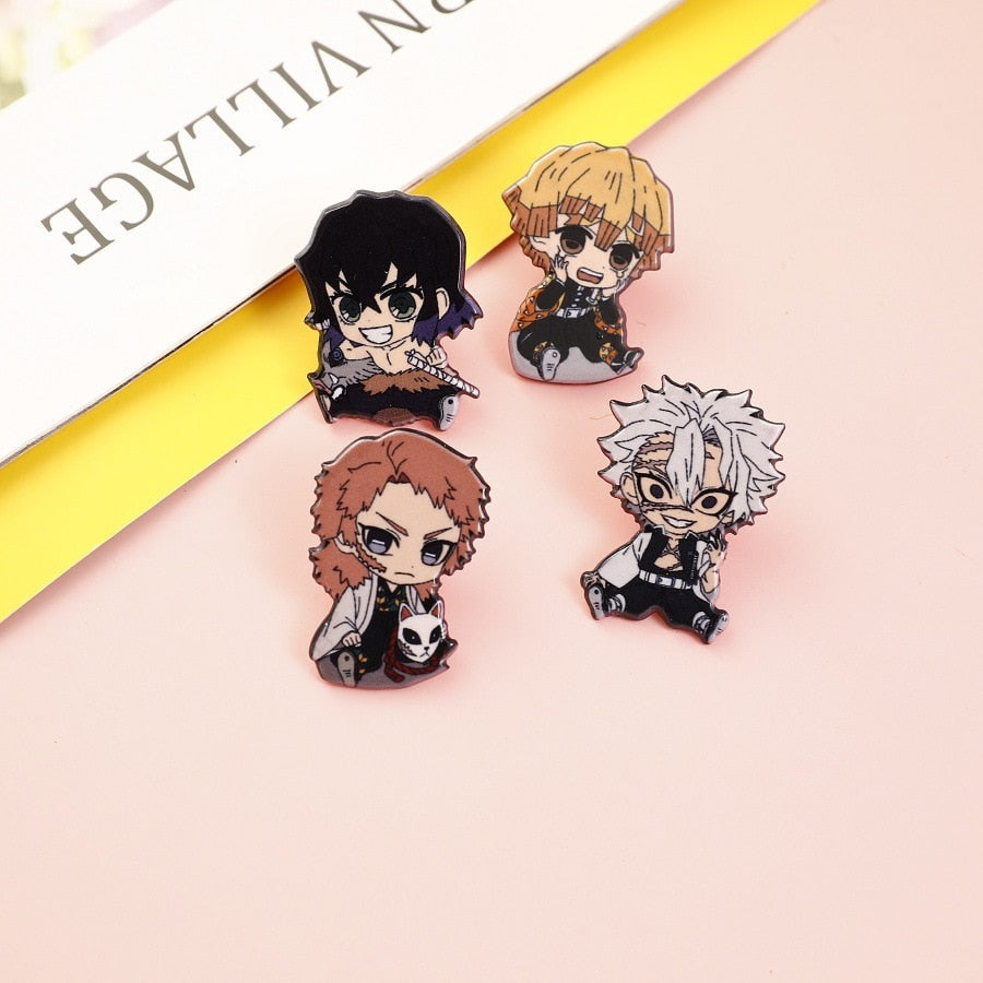 (doubt-name characters)16 Styles Of Acrylic Brooch 3.5cm Demon Slayer (Variants Available) - House Of Fandom
