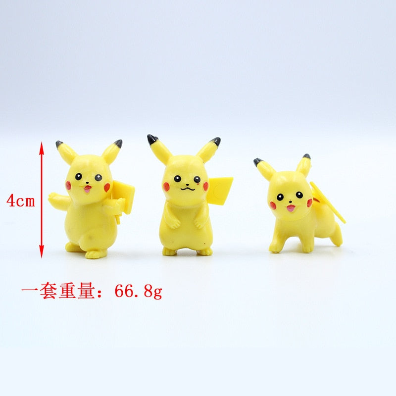 Pikachu Roleplay 4cm Figurines 10pcs/set Pokemon - House Of Fandom