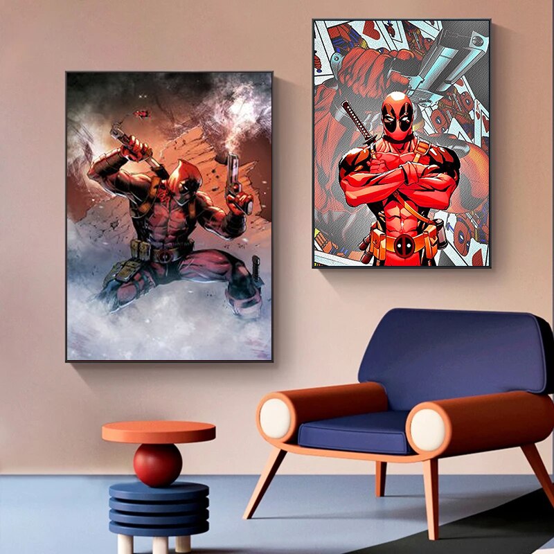 Deadpool Marvel Canvas Wall Art (Variants Available)
