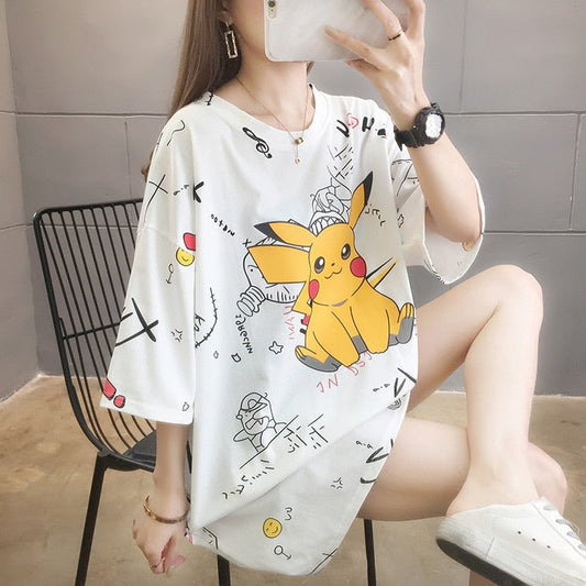 Pikachu Oversized T-shirt Pokemon (Colors Available) - House Of Fandom