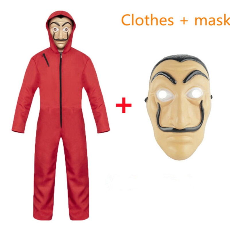 Money Heist Salvador Dali Costume Cosplay with Mask