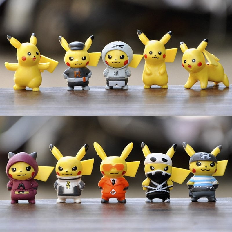 Pikachu Roleplay 4cm Figurines 10pcs/set Pokemon - House Of Fandom