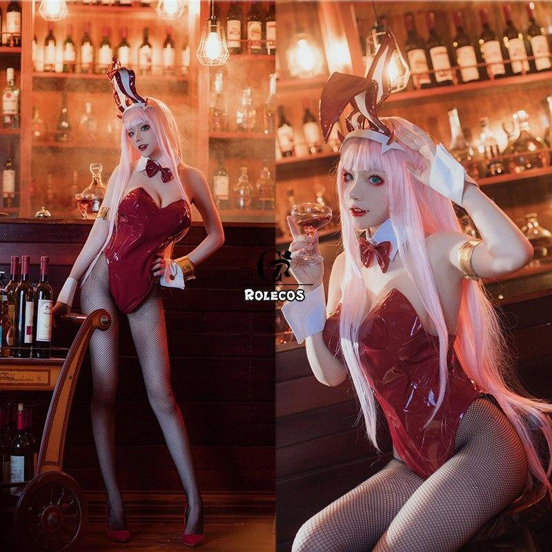 Bunny Cosplay Costume Red Leather Women Jumpsuit Zero Two Darling in the Franxx - House Of Fandom