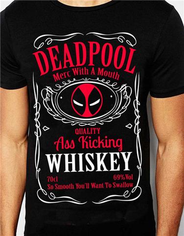 Deadpool Marvel Whiskey T-Shirt