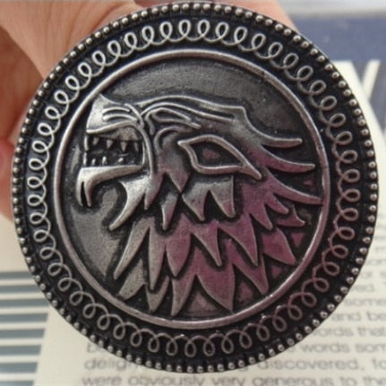 Stark Wolf Shield Brooch Pin Game Of thrones