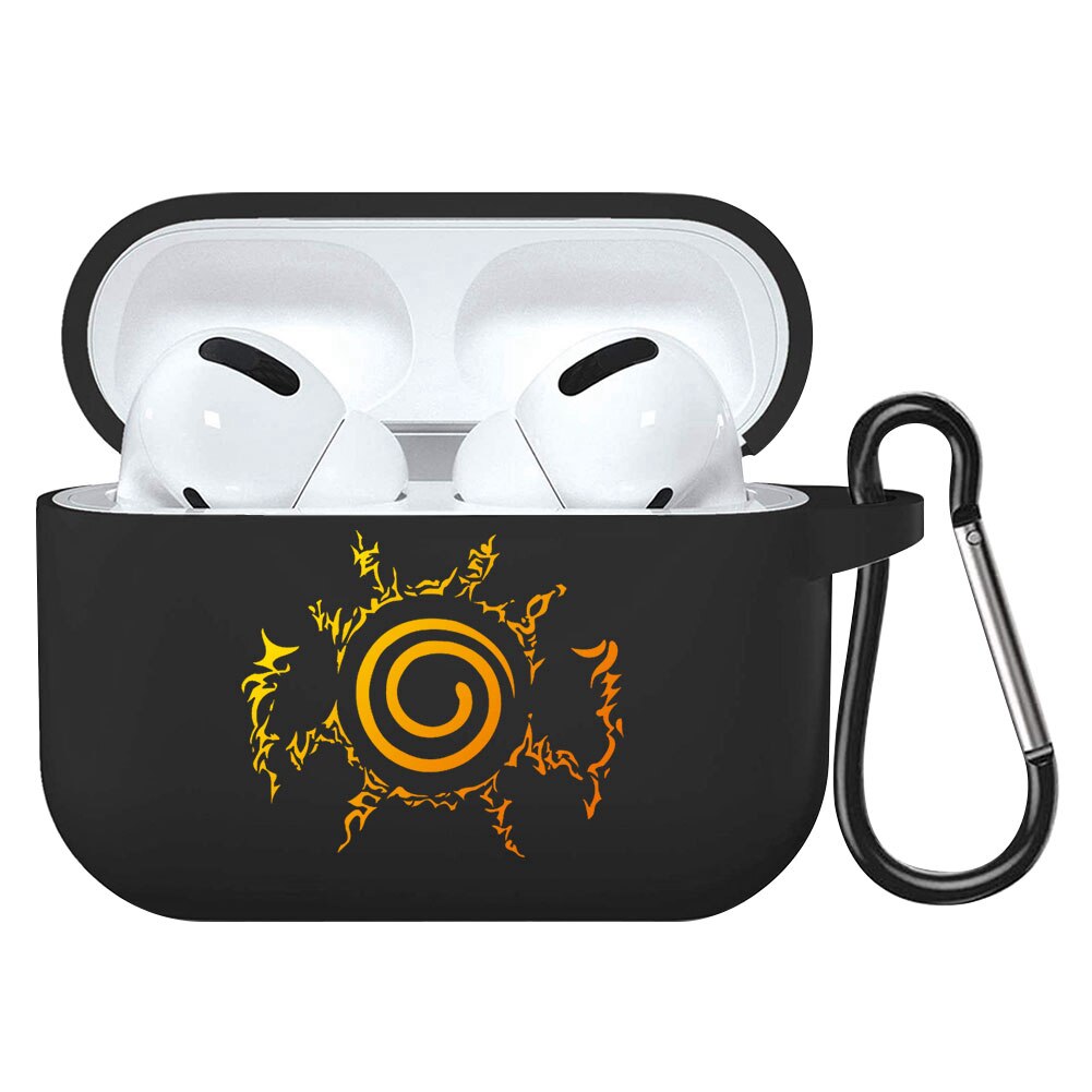 Black Silicone AirPod Case Naruto/Boruto (Variants Available) - House Of Fandom