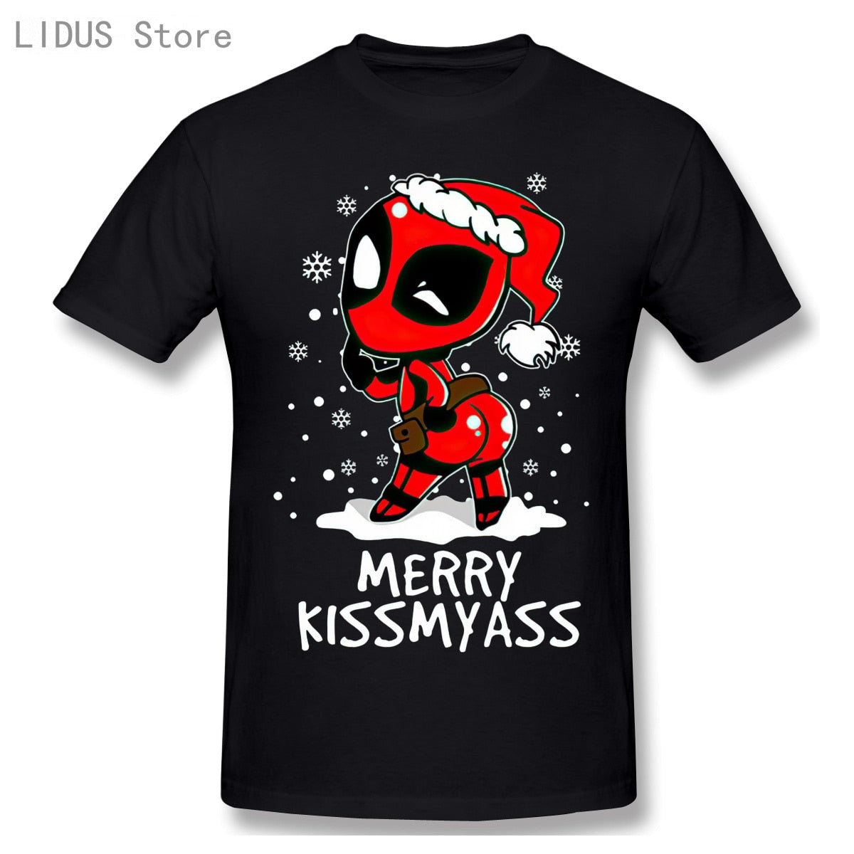 Deadpool Marvel Printed MERRY KISSMYASS T-Shirt (Colors Available)