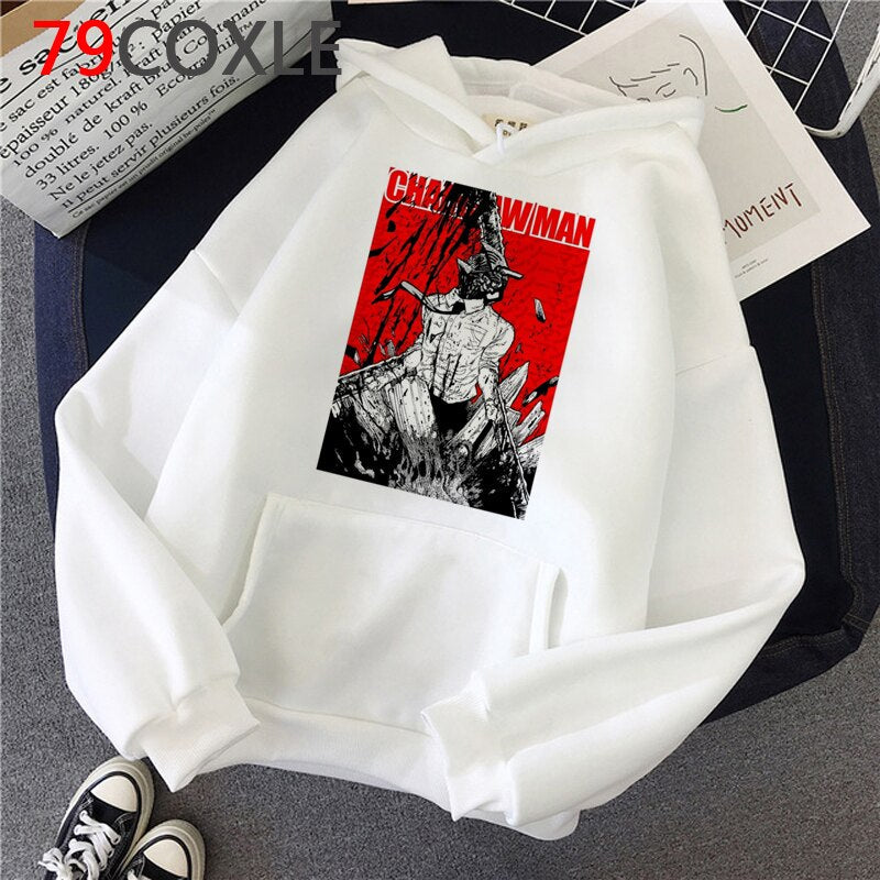 White Graphic Hoodies Set-2 Chainsaw Man (Variants Available) - House Of Fandom