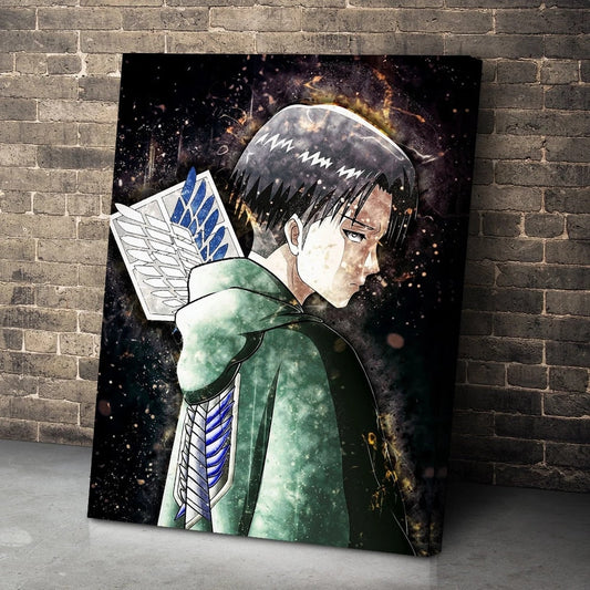 Wall Art Attack on Titan Canvas Paintings Modular Levi Ackerman Pictures HD Printed Anime Poster Living Room Home Decor Framed - House Of Fandom