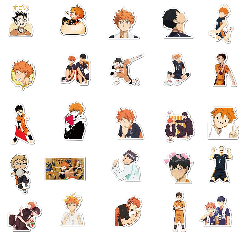 10/50/102pcs Haikyuu Stickers Set