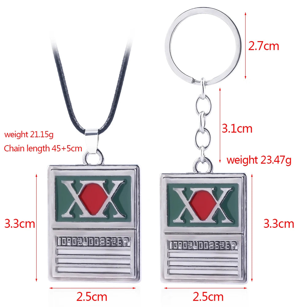 Hunter x Hunter Keychain: GON FREECSS License Metal Card Tag Keyring Choker (Variants Available)