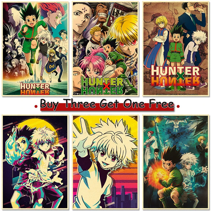 Retro Hunter x Hunter Anime Posters (Variants Available)