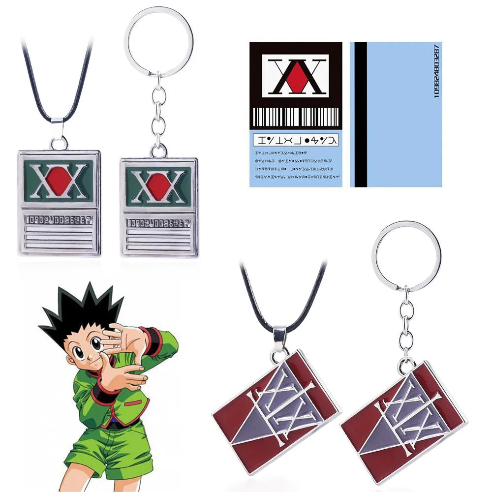 Hunter x Hunter Keychain: GON FREECSS License Metal Card Tag Keyring Choker (Variants Available)