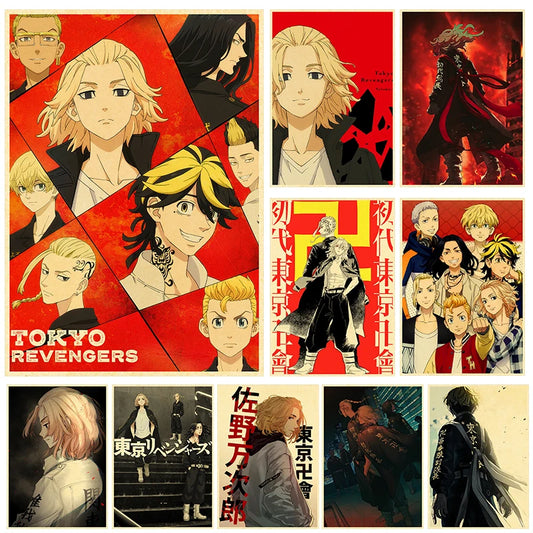 Tokyo Revengers Manjiro & Ken Posters Wall Art (Variants Available)