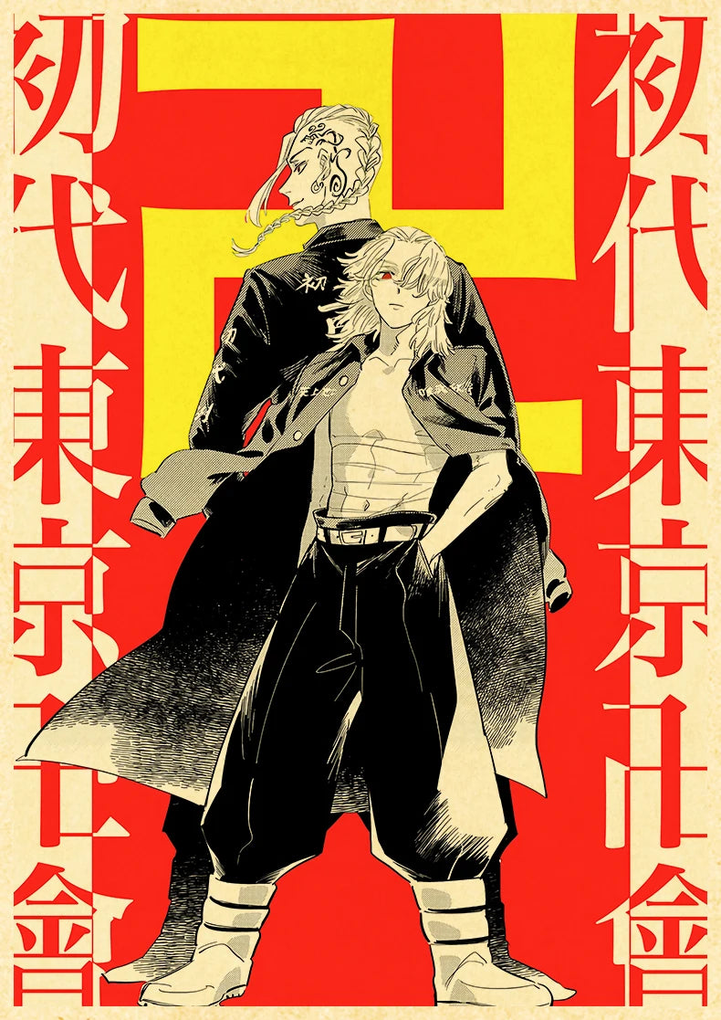 Tokyo Revengers Manjiro & Ken Posters Wall Art (Variants Available)