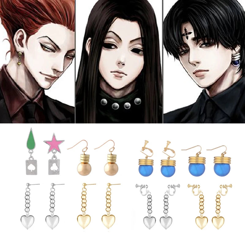 Hunter x Hunter Big Size Red Kurapika Kurta Cosplay Earrings (Variants Available)