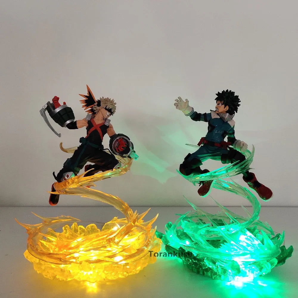 My Hero Academia Bakugou Katsuki VS Midoriya Izuku Action Figure/figurine Led Toy