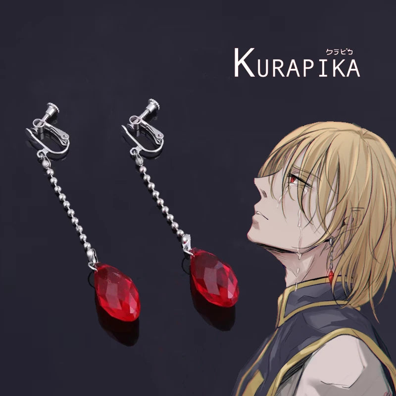 Hunter x Hunter Big Size Red Kurapika Kurta Cosplay Earrings (Variants Available)