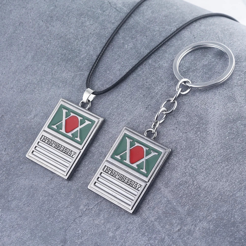 Hunter x Hunter Keychain: GON FREECSS License Metal Card Tag Keyring Choker (Variants Available)