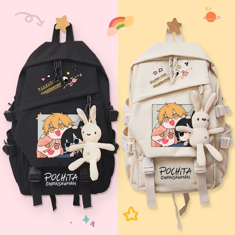 Chainsaw Man Pochita Anime Nylon Backpack Schoolbag (Variants Available)