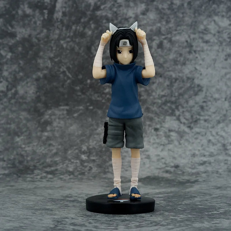 14.5CM  Naruto Childhood Uchiha Itachi Cat Ears Figures