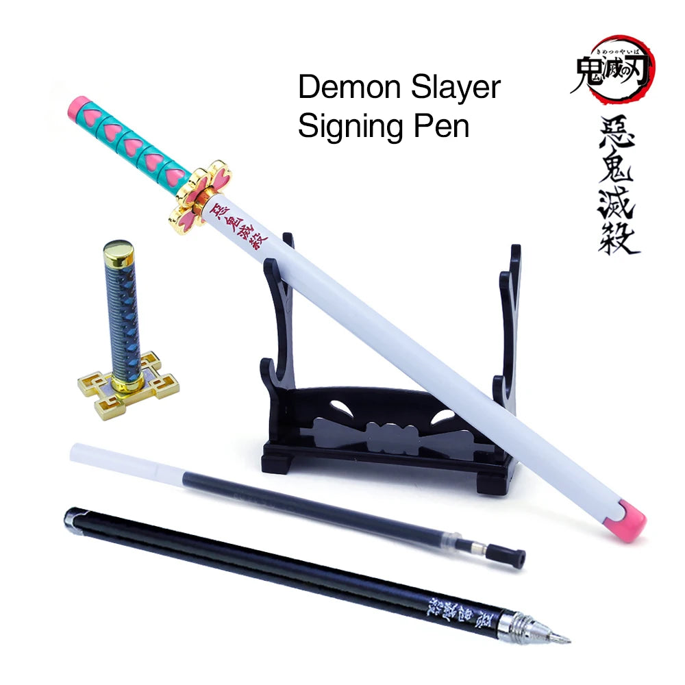 20CM Anime Demon Slayer Kimetsu No Yaiba Tanjirou Weapon Prop Sword Gel Pen