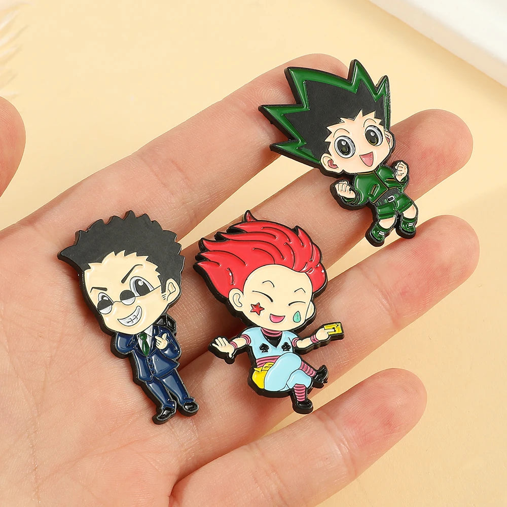 Hunter X Hunter Anime Killua Kurapika Leorio Hisoka Brooch Enamel Pins