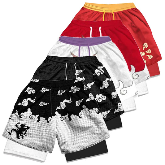 Anime One Piece Luffy Casual Shorts Set