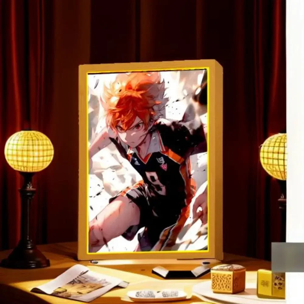 Haikyuu Anime Shoyo Hinata Photo in Frame with Led Night