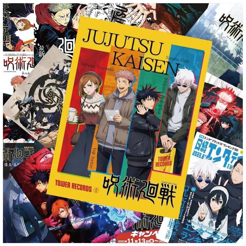 Jujutsu Kaisen Sticker Collection – 10/30/60pcs Premium Anime Stickers for Laptops, Skateboards, Phone Cases & More!