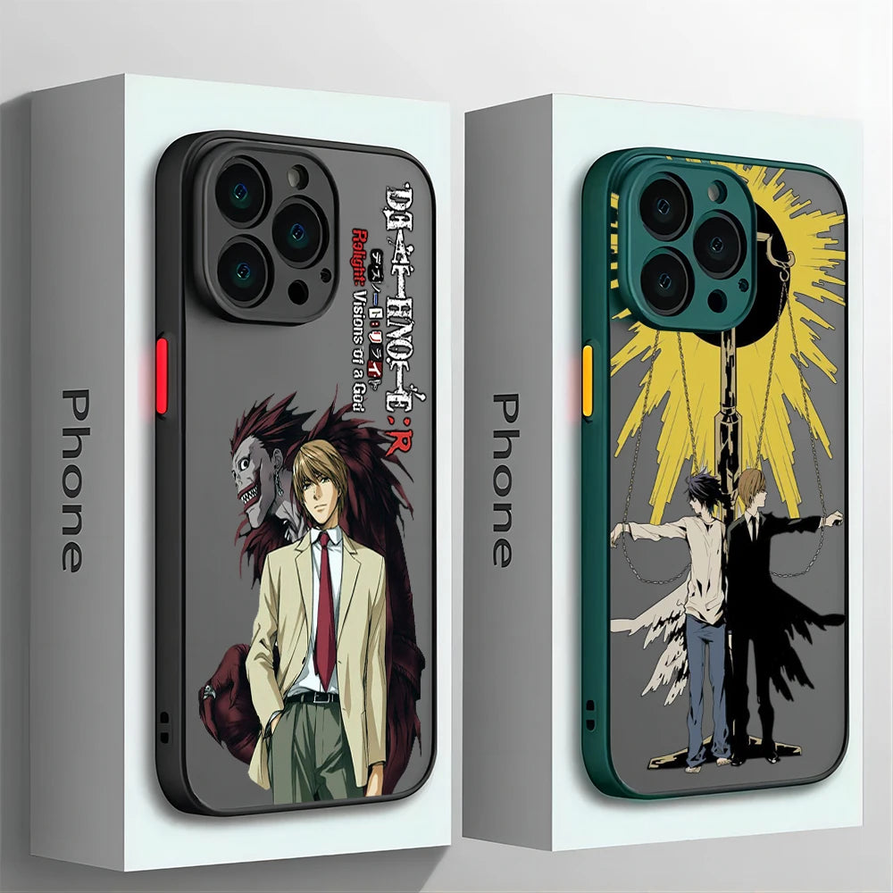 Light L Death Note iPhone Matt Case Collection Set 2 (Variants available)