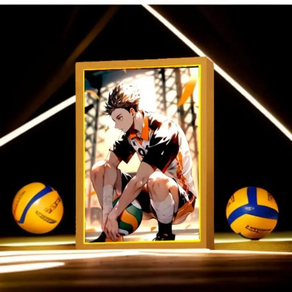 Haikyuu Anime Shoyo Hinata Photo in Frame with Led Night