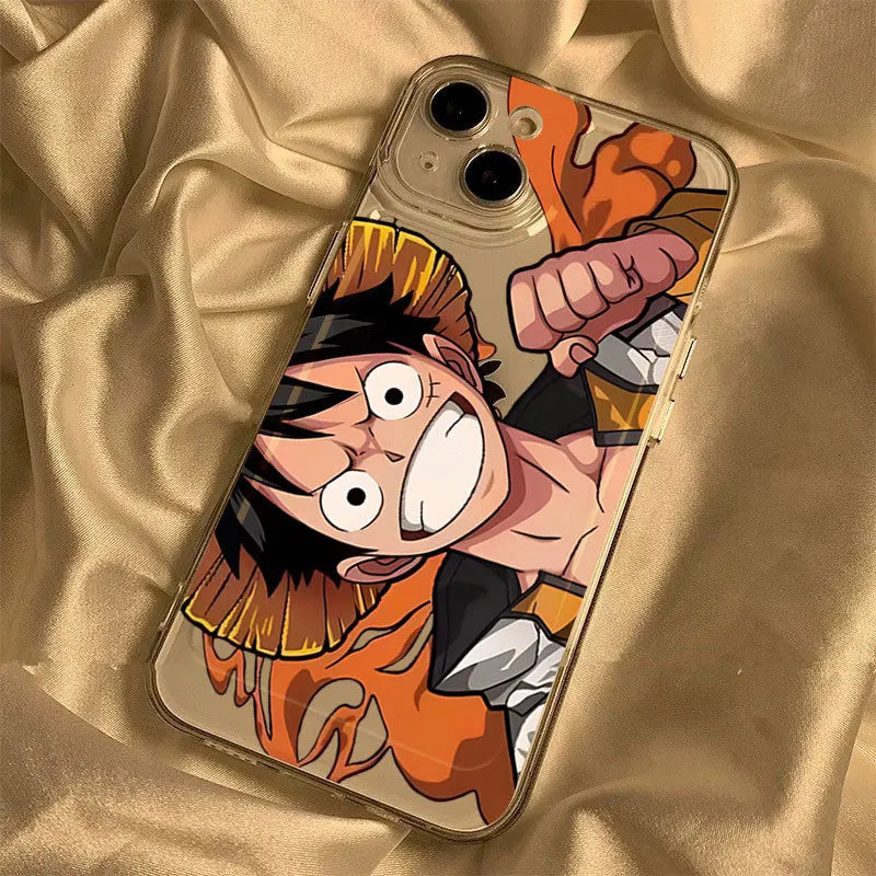 One Piece Roronoa Zoro/Monkey D. Luffy iPhone Silicon Back Cover Case (Variants available)