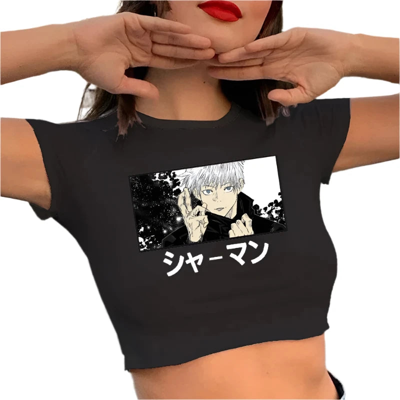 Gojo Satoru & Yuji Itadori Crop Top/Tee Jujutsu Kaisen