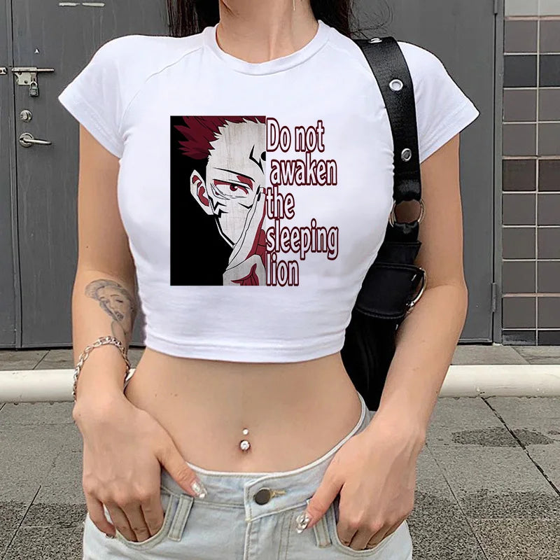 Jujutsu Kaisen Anime Crop Tops Featuring Gojo Satoru & Yuji Itadori