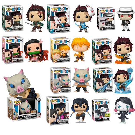 Complete Demon Slayer Funko Pop! Set – Tanjiro, Nezuko, Zenitsu & Inosuke Vinyl Figures