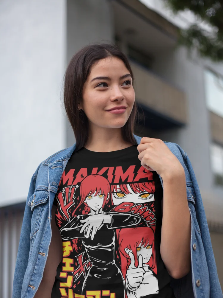 Chainsaw Man Denji & Makima with Pochita Graphic TShirt