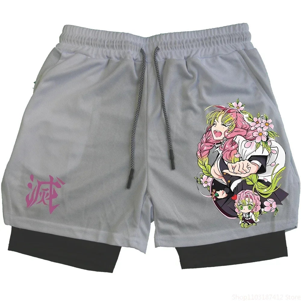 Demon Slayer inspired Athletic Shorts with Graphic Designs