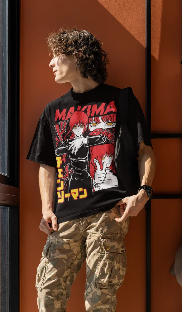 Chainsaw Man Denji & Makima with Pochita Graphic TShirt