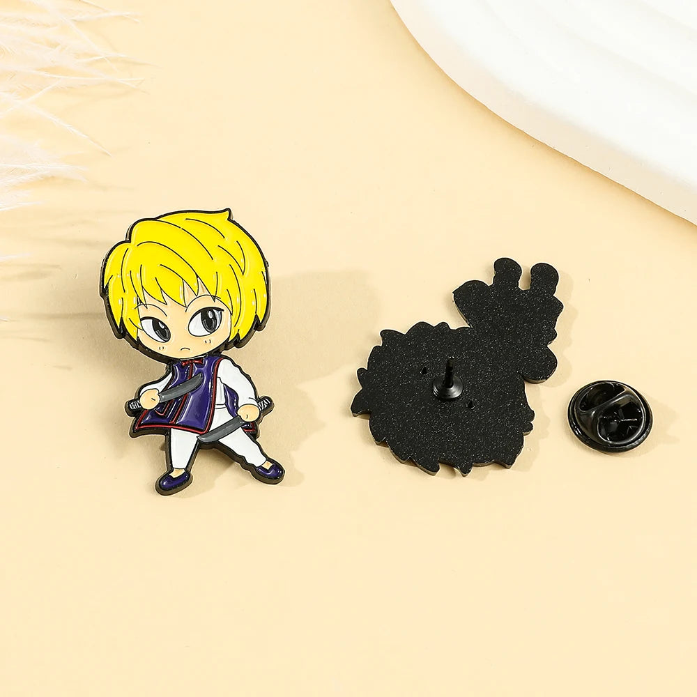 Hunter X Hunter Anime Killua Kurapika Leorio Hisoka Brooch Enamel Pins