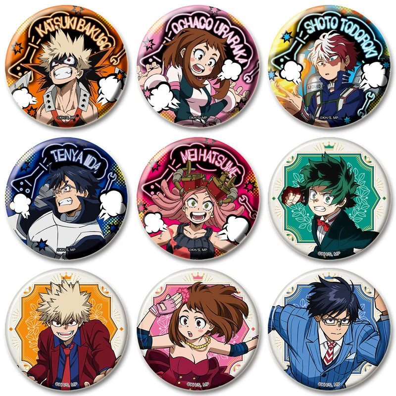 My Hero Academia Brooches and Pins Ft. Midoriya, Izuku, Bakugou.