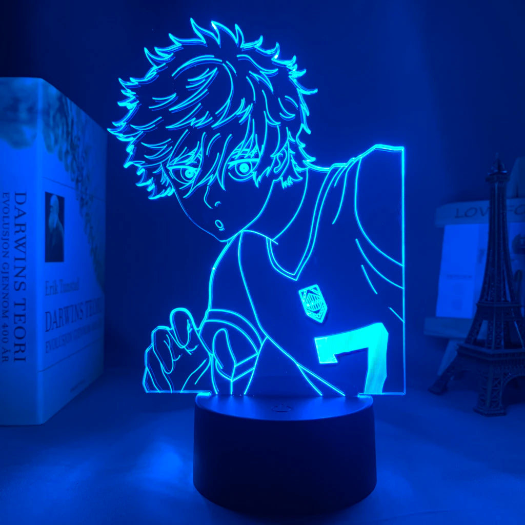 Blue Lock Anime Light Box Led Nightlight for Bedroom Decor