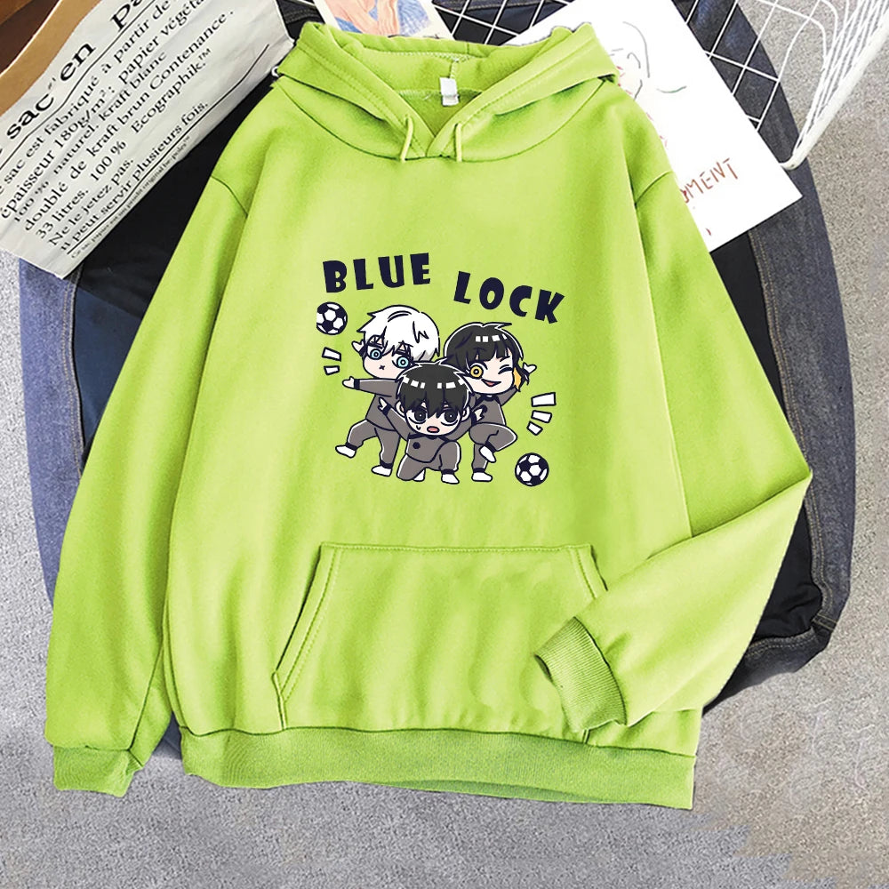 Blue Lock Football Print Plus Size Hoodie/Sweatshirt