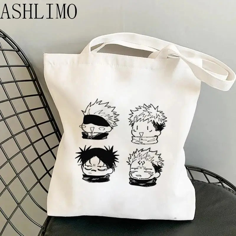 Jujutsu Kaisen Harajuku Y2K Canvas Tote Bags