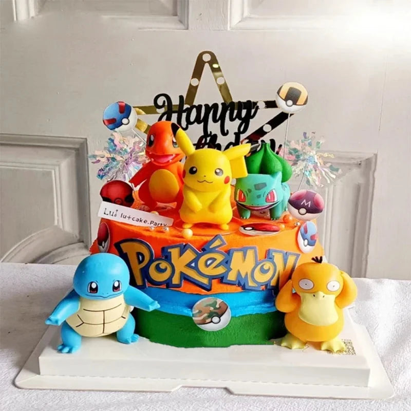 13Pcs/set Pokemon Cake Topper Anime Figure