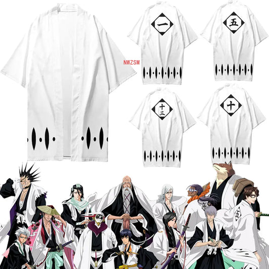 Anime Bleach Gotei 13 Kyoraku Shunsui Robe Cosplay Costume